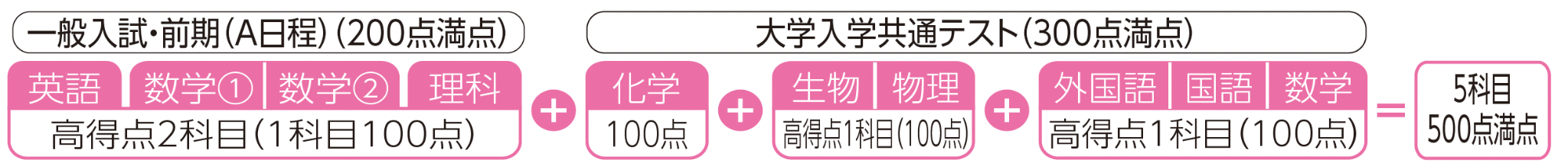 薬学部 共通テスト併用方式(A日程)配点