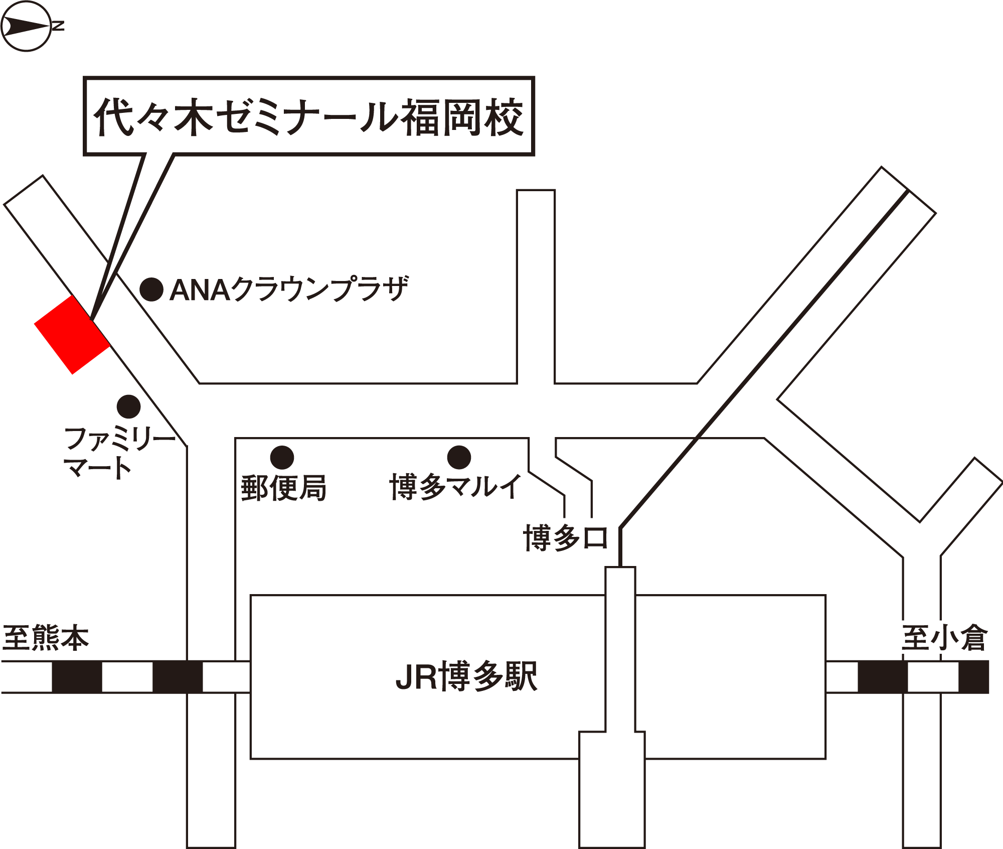 代々木ゼミナール福岡校 地図