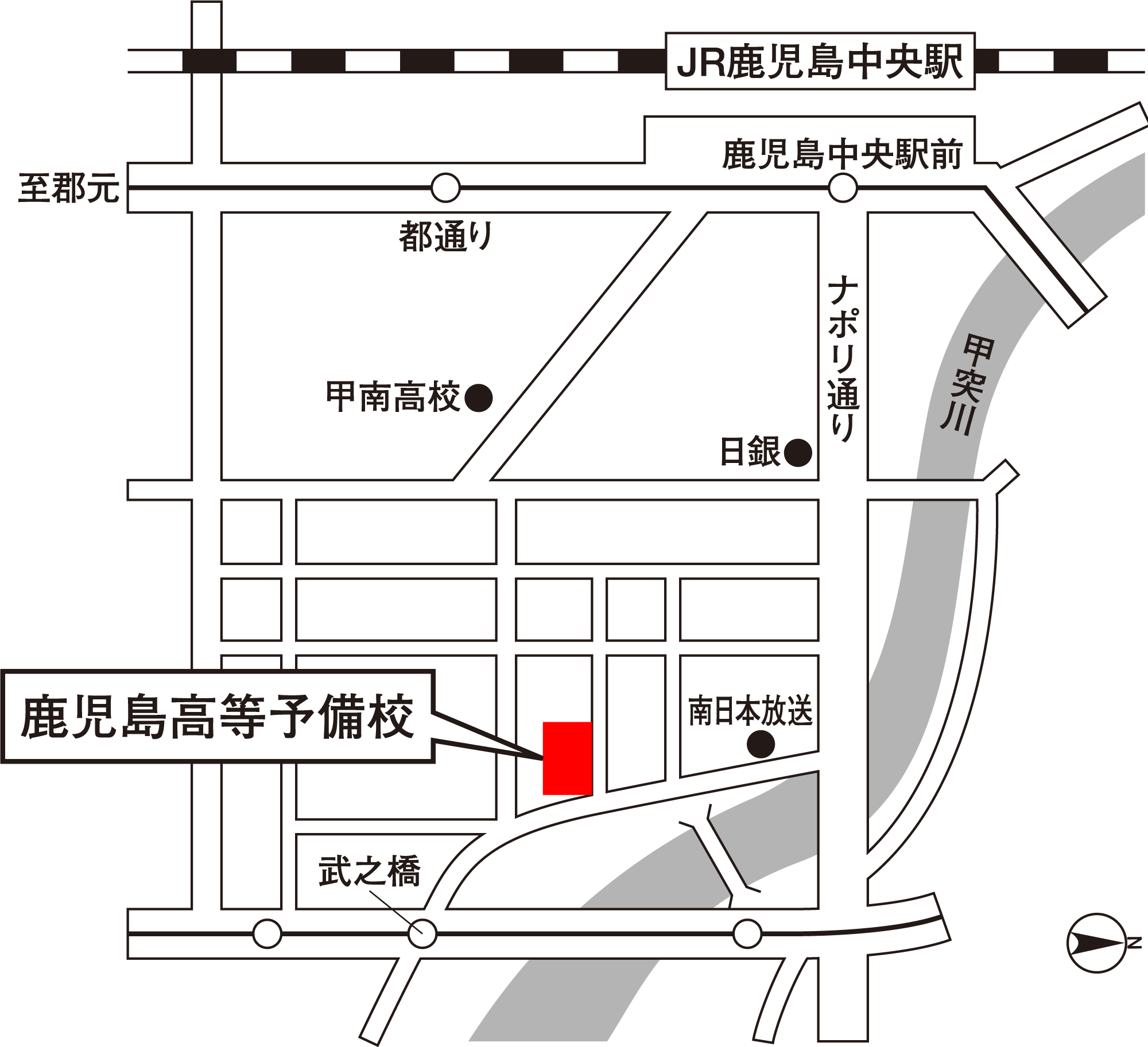 鹿児島高等予備校 地図