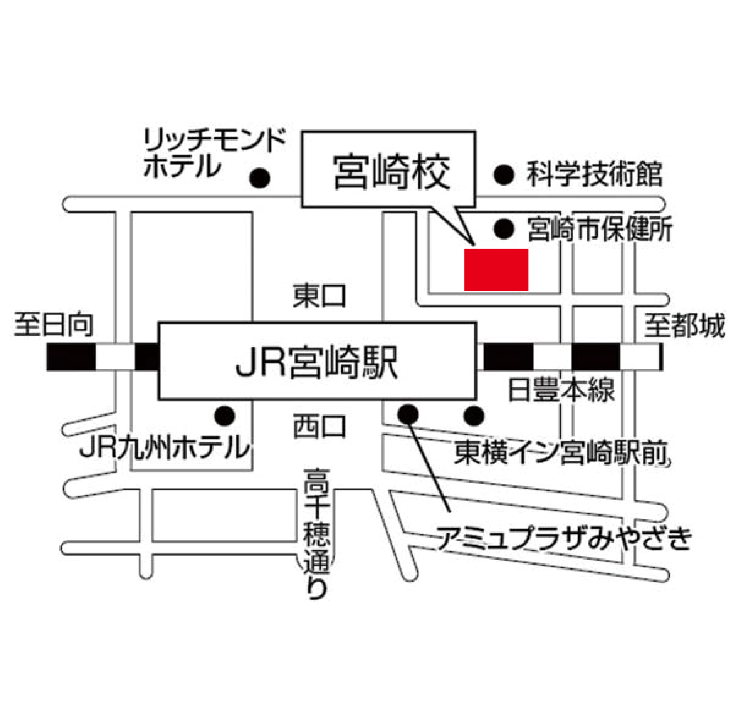 北九州予備校宮崎校 地図
