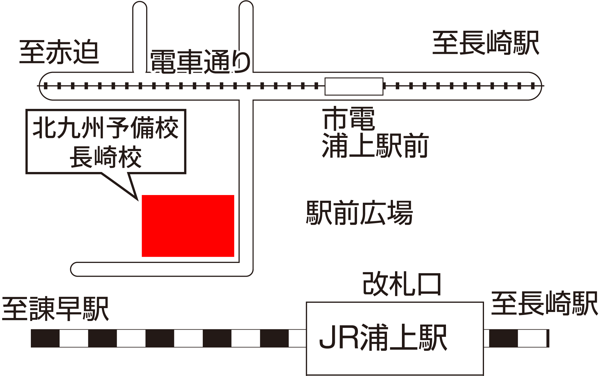 北九州予備校長崎校 地図