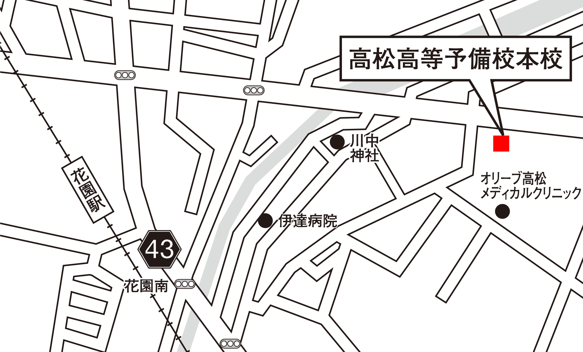 高松高等予備校本校 地図