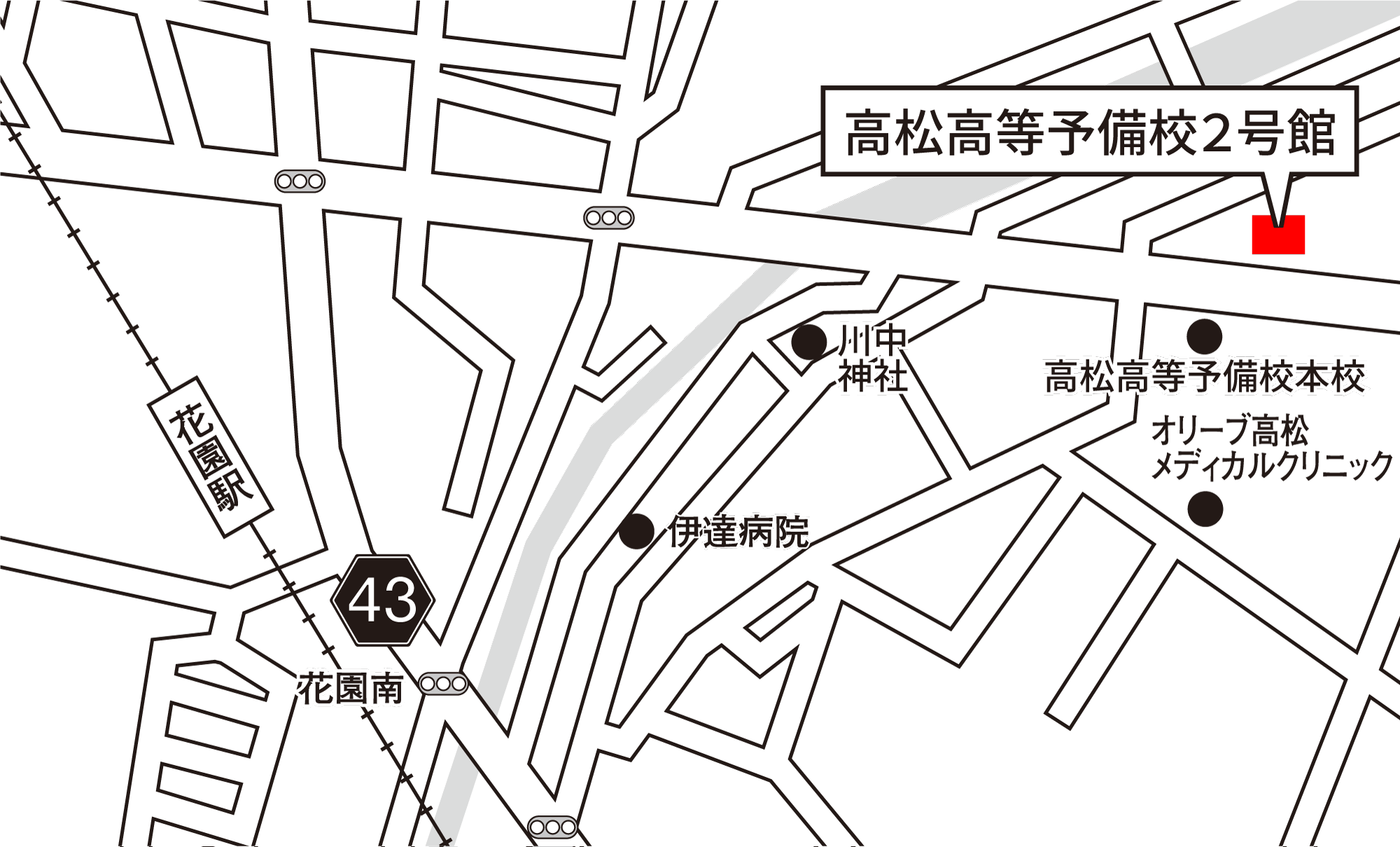 高松高等予備校2号館 地図