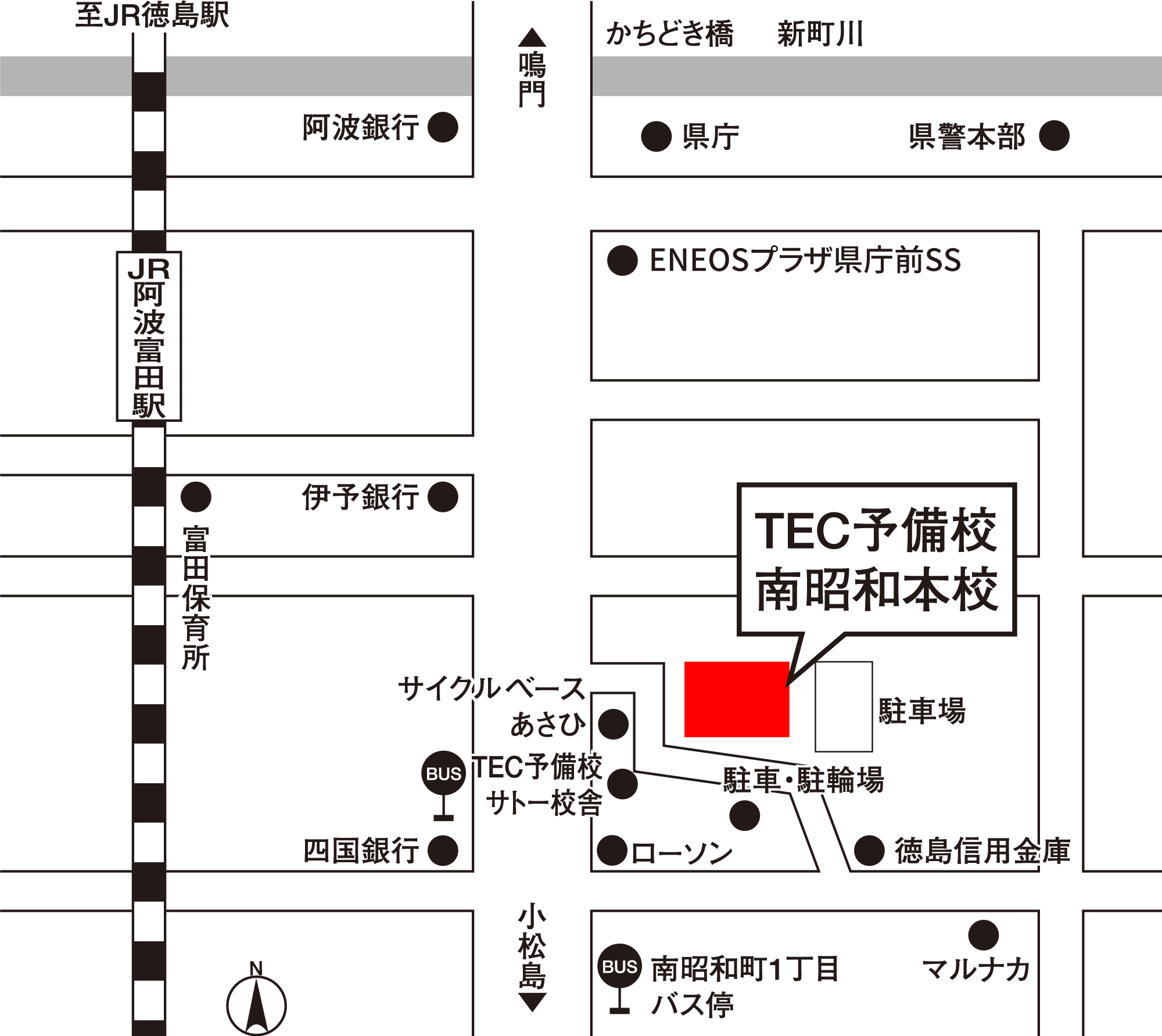 TEC予備校南昭和本校 地図