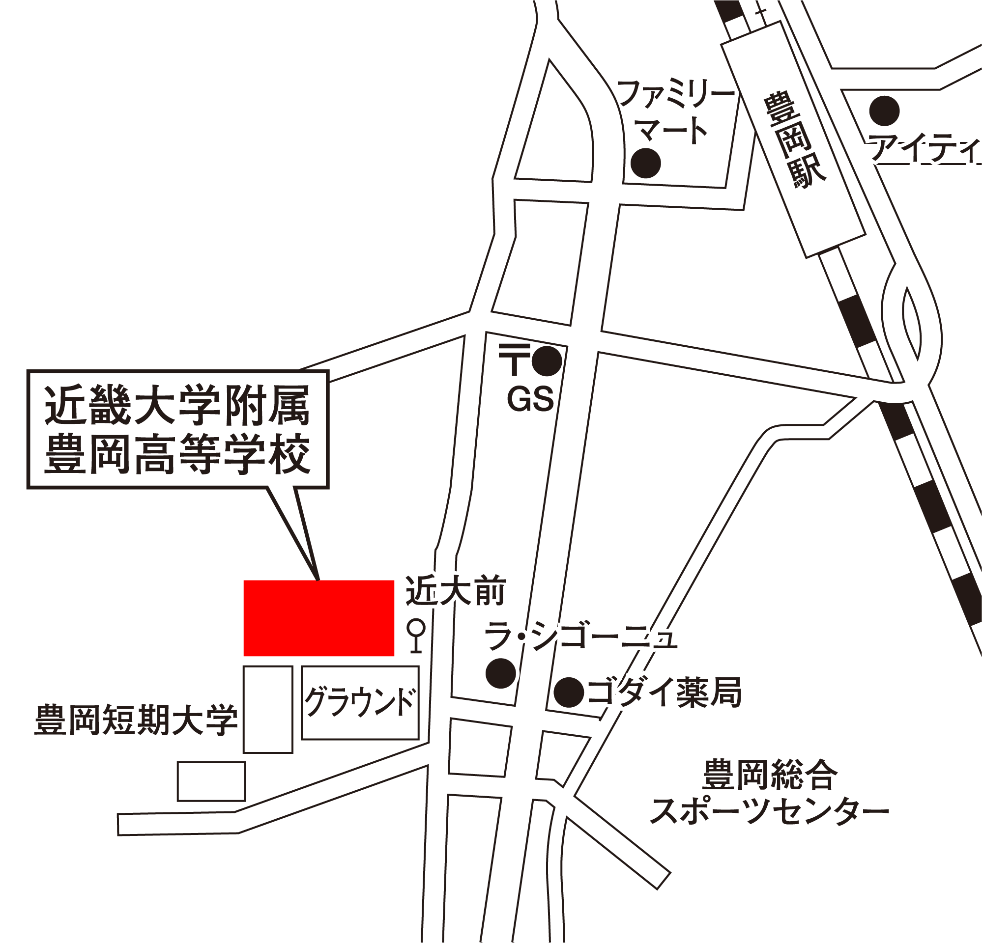 近畿大学附属豊岡高等学校 地図